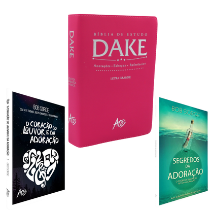 "KIT Bíblia de Estudo Dake + KIT Adoração" + Frete Grátis + Parcelamento Sem Juros