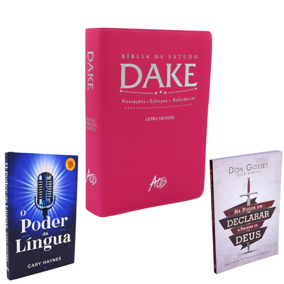 "KIT Bíblia de Estudo Dake + KIT Poder Da Palavra" + Frete Grátis + Parcelamento Sem Juros