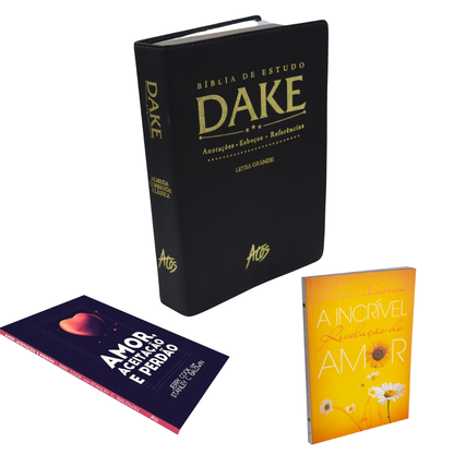 KIT Bíblia de Estudo Dake + Kit Amor Divino + Frete Grátis + Parcelamento Sem Juros