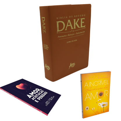 KIT Bíblia de Estudo Dake + Kit Amor Divino + Frete Grátis + Parcelamento Sem Juros