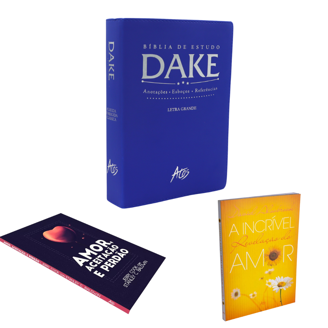 KIT Bíblia de Estudo Dake + Kit Amor Divino + Frete Grátis + Parcelamento Sem Juros