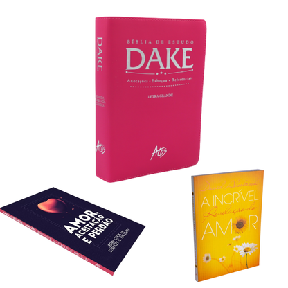 KIT Bíblia de Estudo Dake + Kit Amor Divino + Frete Grátis + Parcelamento Sem Juros