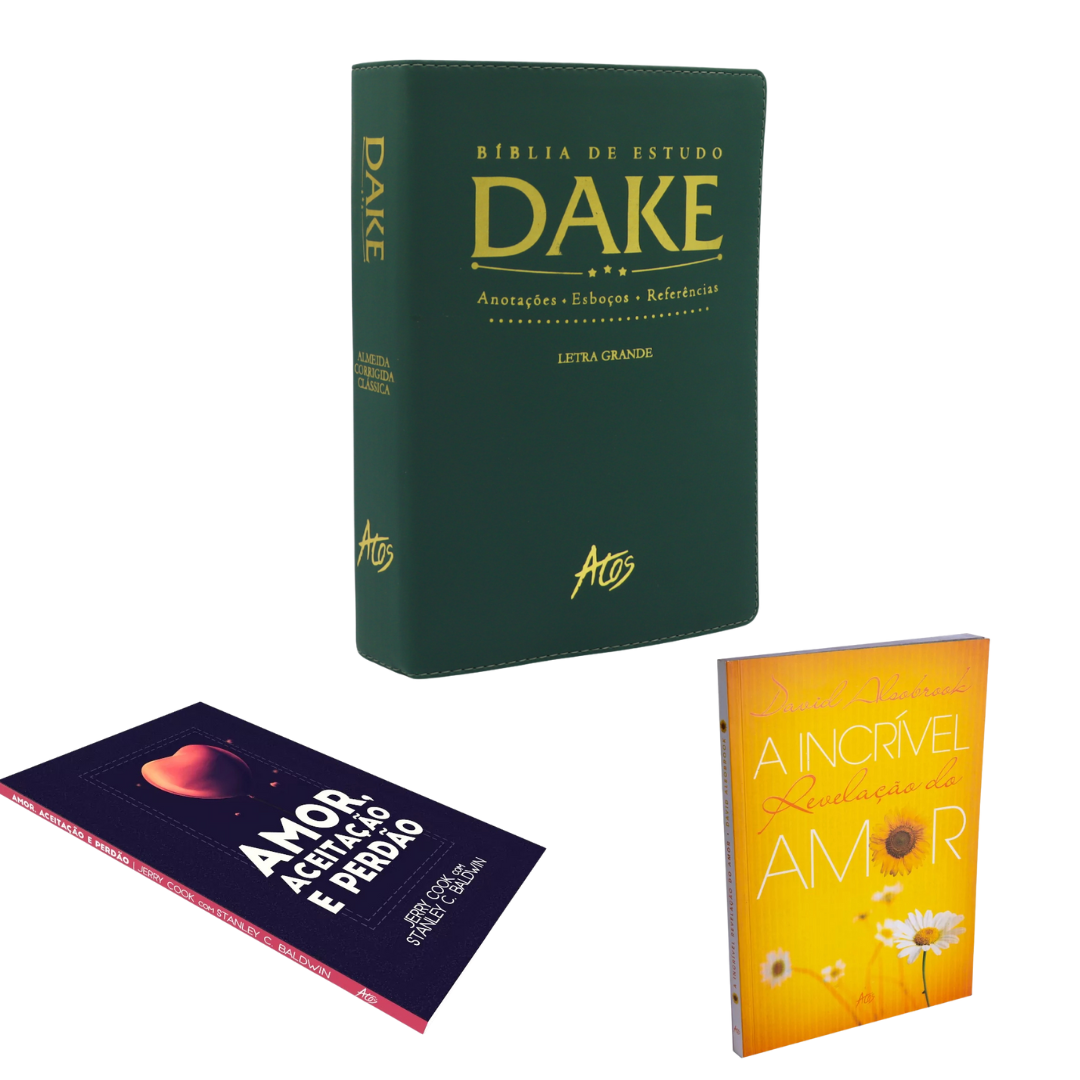 KIT Bíblia de Estudo Dake + Kit Amor Divino + Frete Grátis + Parcelamento Sem Juros
