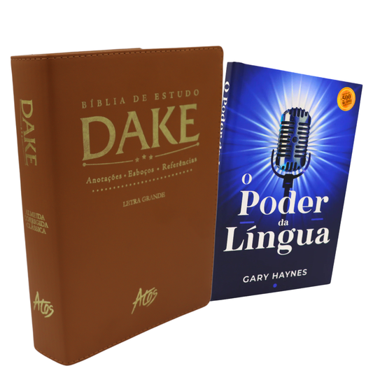 "KIT Bíblia de Estudo Dake + BRINDE (Best Seller, O Poder Da Língua) + Frete Grátis + Parcelamento Sem Juros